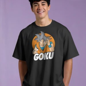 Goku Anime Printed Black T-Shirt