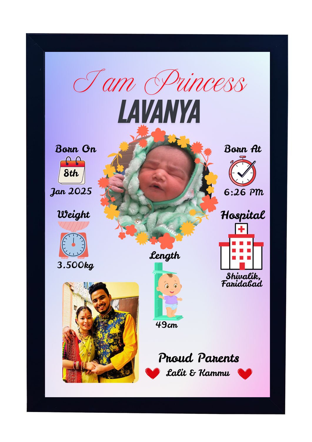 Personalized Baby Photo Frame