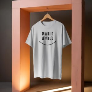 smile printed white tshirt