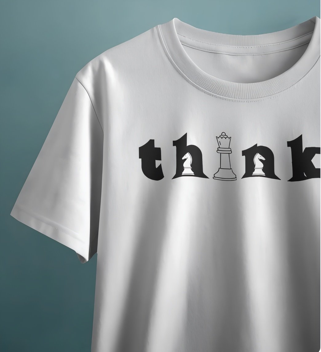 Think Design Printed White Tshirt - Image 3